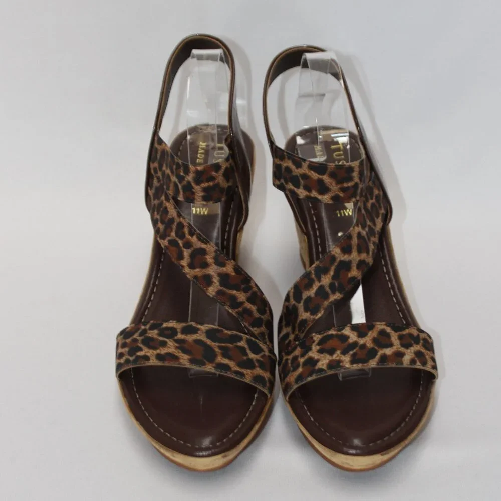 Tuscany Easy Street Leopard Print Sandals